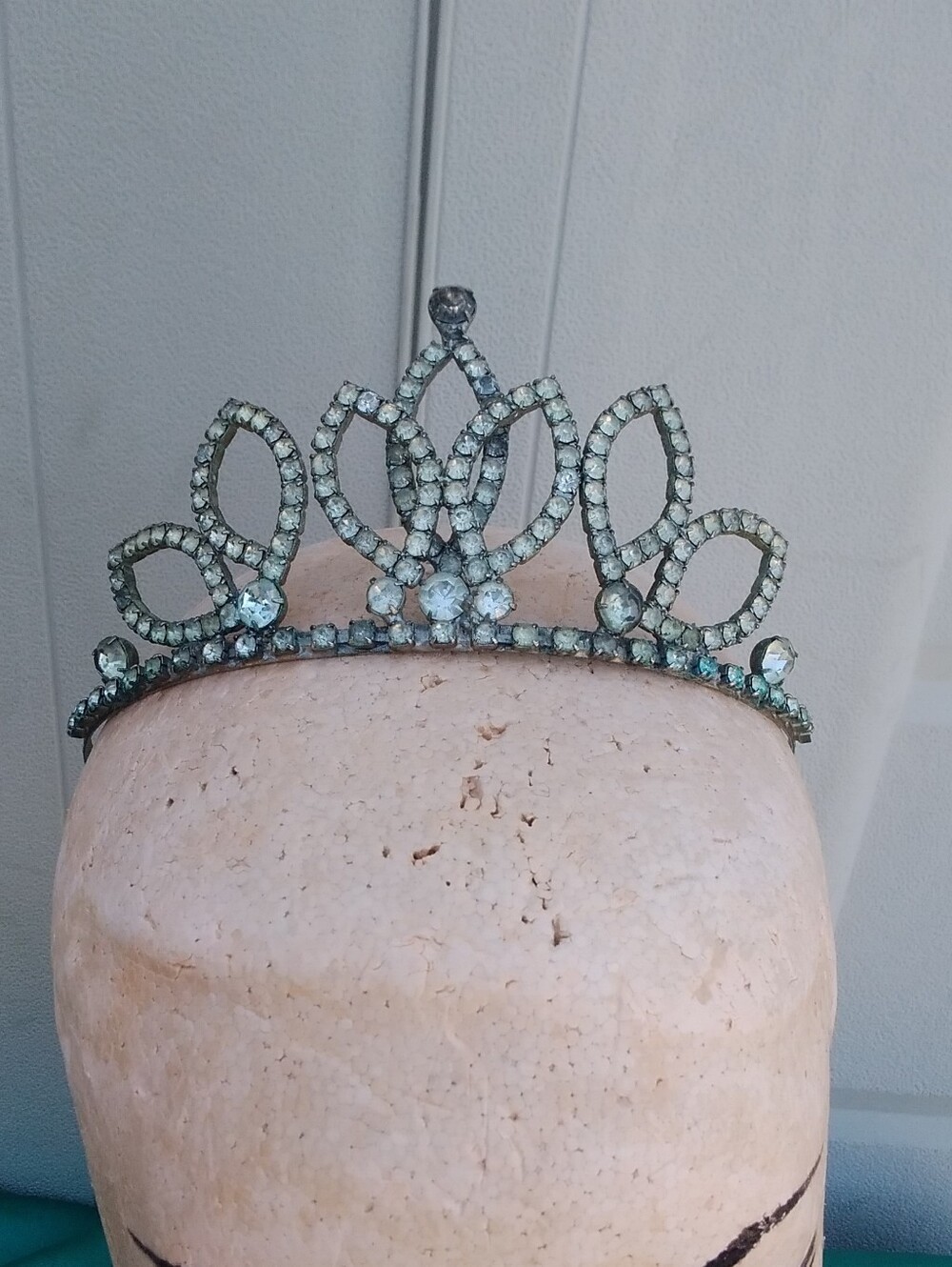 Vintage Rhinestone Tiara Crown 50s 60s - Picture 8 of 10